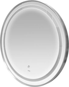 Mereo Mereo, zrkadlo okrúhle pr. 600 mm, LED osvetlenie, pieskované medzikružie, MER-CN167S