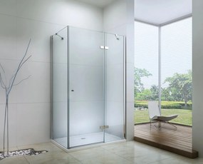 Mexen Roma, sprchovací kút 90 (dvere) x 50 (stena) cm, 6mm číre sklo, chrómový profil, 854-090-050-01-00