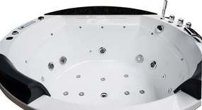 BPS-koupelny Hydromasážna vaňa HYD-DE916-155 155x155 s ohrevom vody, hnedý panel