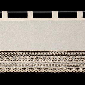 KRÁTKA ZÁCLONA NA PÚTKACH MADDELINE 150X60 CM SVETLOBÉŽOVÁ