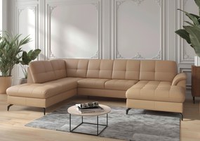 XXXLutz SEDACIA SÚPRAVA, textil, koža, cappuccino Sit & More - Sedačky - 00014401633J
