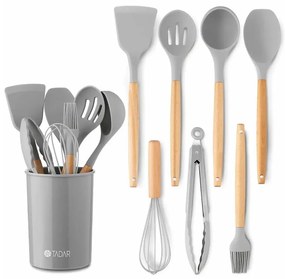 Súprava 7 ks kuchyn. náradia Silico Pemi v sivom stojane