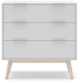 Biela nízka komoda 80x83 cm Campus – Marckeric