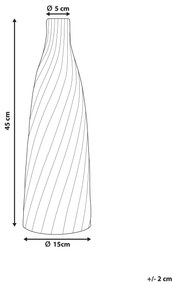 Terakota Dekoratívna váza 45 Čierna Strieborná FLORENTIA Beliani