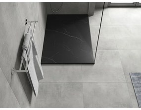 Mexen Hugo, obdĺžniková sprchová vanička SMC 100 x 80 cm, čierny kameň, 42758010