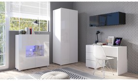 Študentská izba Calabria C14 (čierna + biela) (bez osvetlenia). Akcia -20%. Vlastná spoľahlivá doprava až k Vám domov. 1051649