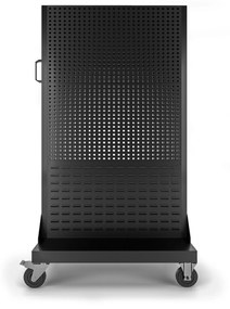 Stena na náradie, panel na náradie MARIUSZ, 965 x 1555 x 610 mm, All Black: čierny