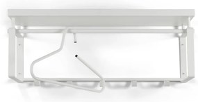 Biely kovový nástenný vešiak s poličkou Rex – Spinder Design