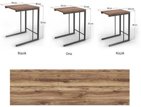 Set konferenčných stolíkov Gladi (Dub + Sivá). Vlastná spoľahlivá doprava až k Vám domov. 1072775