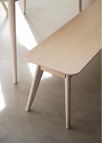 Prírodná lavica z dubového dreva Rowico Yumi