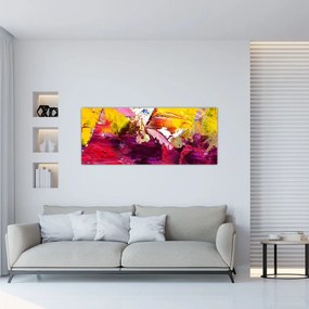 Obraz abstrakcie - maľba (120x50 cm)