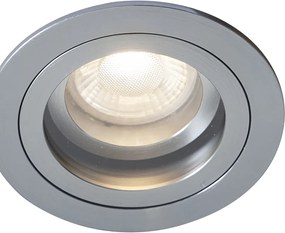 Sada 6 moderných zapustených bodových svetiel Gunmetal nastaviteľné IP44 - Chuck