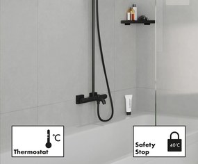 Hansgrohe Vernis Shape, Showerpipe 240 1jet s vaňovým termostatom, čierna matná, HAN-26900670