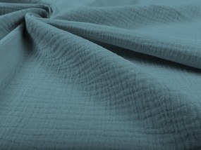 Biante Mušelínové posteľné obliečky Nature MSN-014 Svetlo petrolejové Predĺžené 140x220 a 70x90 cm