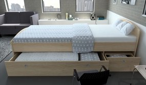 Posteľ s úložným priestorom Patrik 90x200 cm, dub sonoma