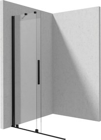 Deante Sprchová zástena Walk-in Prizma, posuvná - KTJ N32R 120 cm, čierna - bez vaničky
