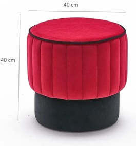 Taburet Rose Puf Red