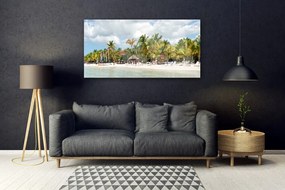 Obraz na akrylátovom skle Pláž palma stromy príroda 120x60 cm