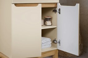 Skříňka pod umyvadlo Bali 2D 80 cm kašmír/dub wotan