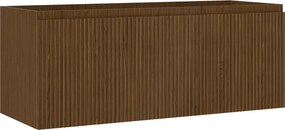Mexen Rivel, kúpeľňová skrinka pod umývadlo 120 cm, 1 zásuvka, drážkovaná, orech, 91A20-12047-1-BF86