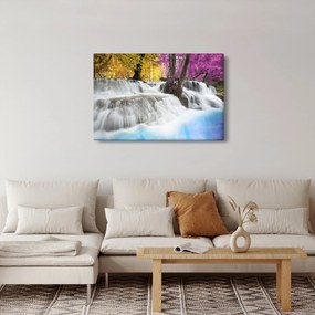 Obraz Erawan vodopádu v lese (90x60 cm)
