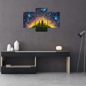 Obraz - Malý princ a líška (90x60 cm)
