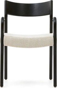 Čierna/béžová jedálenská stolička Falconera – Kave Home