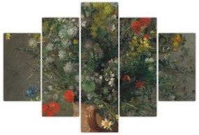 Obraz - Auguste Renoir,  Flowers in a Vase, reprodukcia (150x105 cm)
