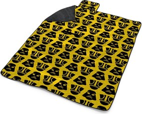 Sablio Plážová deka Star Wars Stormtrooperi Pattern na žltej: 200x140 cm