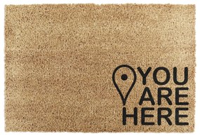 Rohožka z kokosového vlákna 40x60 cm You Are Here – Artsy Doormats