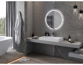 Mexen Rose, LED kúpeľňové zrkadlo s podsvietením 80x80 cm, 6000K, ochrana proti zahmlievaniu, 9810-080-080-611-00