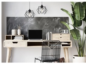 Závesné svietidlo Stella, 2x čierne drôtené tienidlo