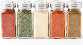 usporadejto.cz Hranatá korenička s kovovým viečkom, 3 veľkosti sypátka, DUST, 120ml (1ks)