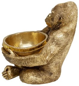 Gorilla Holding Bowl dekorácia zlatá 41cm