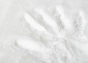 Kusový koberec RABBIT FUR - imitácia králičej kožušiny - biely