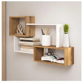 Nástenná polica TRIO 54x87 cm dub wotan/biela