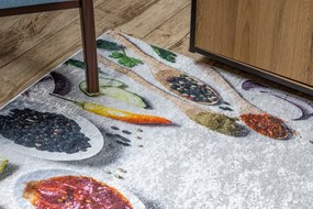 Protišmykový koberec / behúň ANDRE 33580 strieborný / zelený