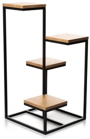 Stojan na kvety KASKADA 79x40 čierna/hnedá