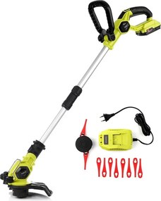 Akumulátorový vyžínač na trávu Baricus / 90 – 115 cm / 70 W / čierna/zelená