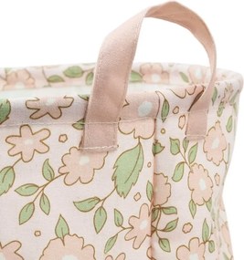 Úložný kôš na hračky kvety ružová o 40 cm