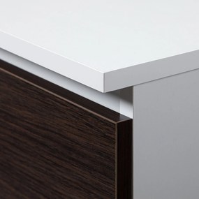 Komoda Briar  (biela + wenge). Vlastná spoľahlivá doprava až k Vám domov. 1069940