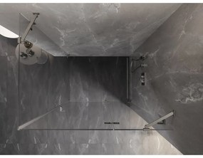 Mexen Lunar, 1-krídlový sprchový kút, pravý, 95 x 80 cm, 8mm číre sklo, brúsená oceľ profil, 834-095-080-97-00-P