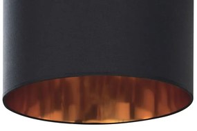 Čierna dvojitá závesná lampa FUCINO Beliani
