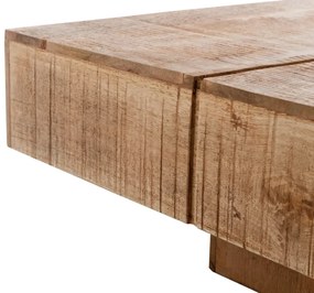 furniture-nabytek.cz - Masivní konferenční stolek Amberley z mangového dřeva, lakovaný, přírodní – 140×70 cm