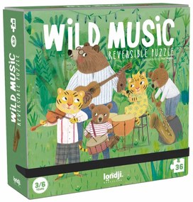 Londji Obojstranné Puzzle 36ks: Wild Music