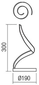 Redo 01-1816 - LED stolová lampa TORSION LED/11W/230V bronzová