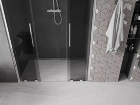 Mexen Velar Duo, posuvné sprchové dvere do otvoru 150 cm, 8mm šedé sklo, chrómová, 871-150-000-42-01