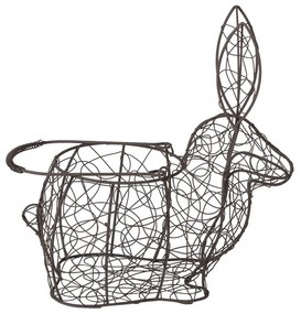 Drôtený dekoratívne košík v tvare zajaca - 26 * 13 * 28 cm