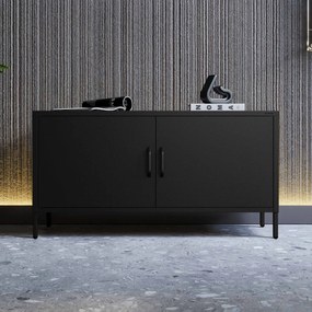 ROSA Moderná čierna kovová TV skrinka