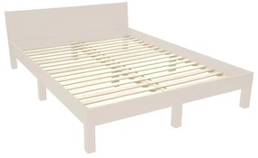 Béžová dvojlôžková posteľ z bukového dreva s roštom 140x200 cm Dabi - Ragaba